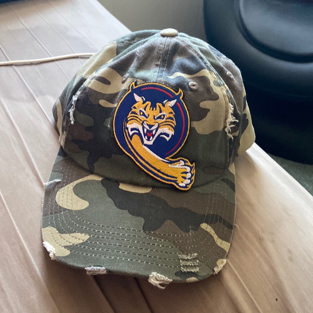 Distressed Camo Bobcat Hat